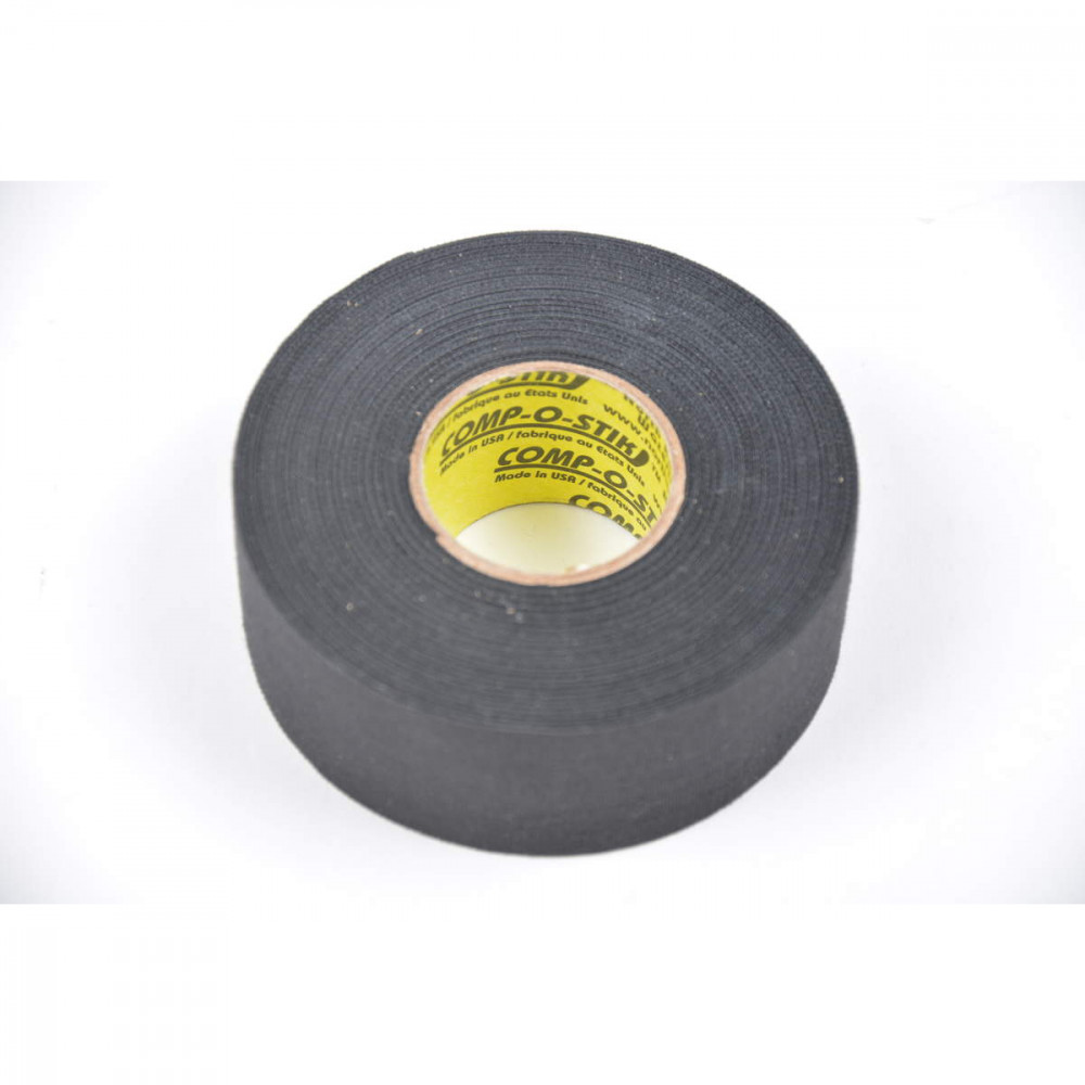 Black Comp-o-stik wide stick tape, 36mmx25m box