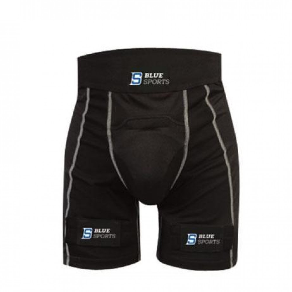 Blue Sport compression jock shorts