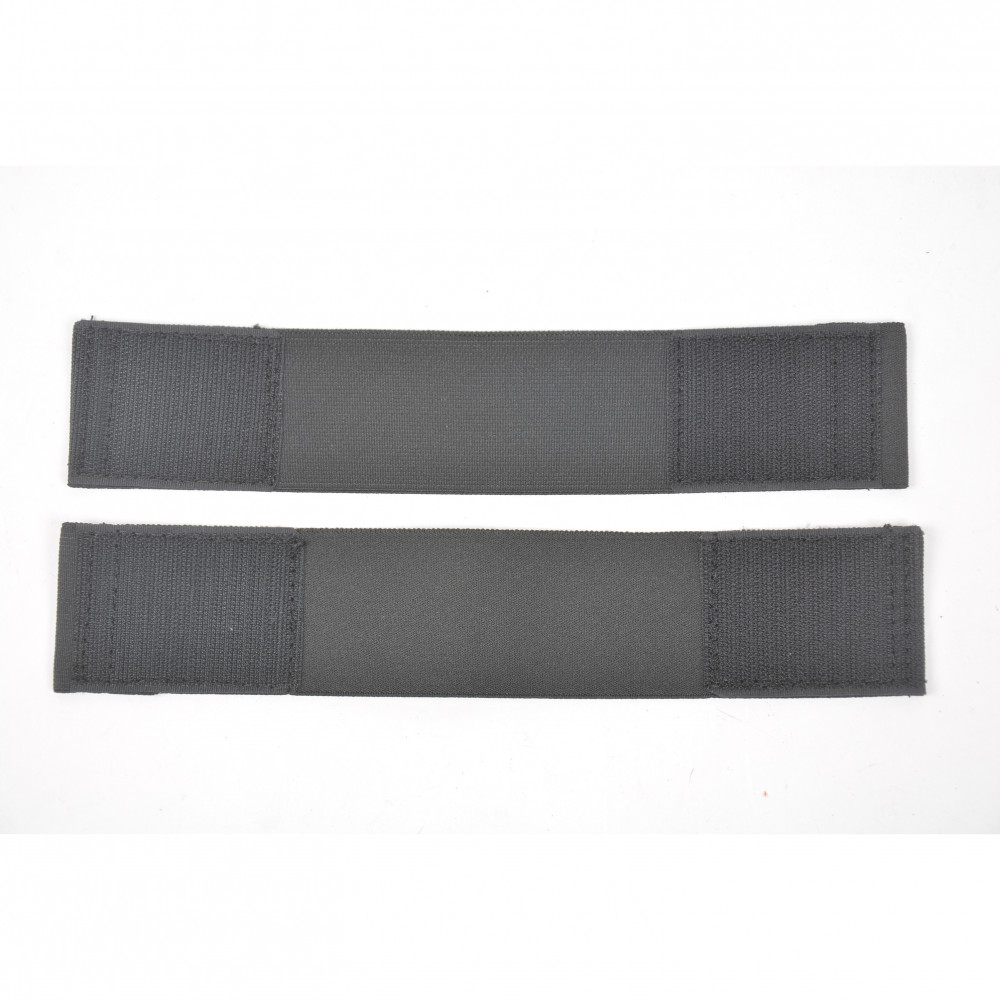 Elastic straps with velcrol, black (pair)
