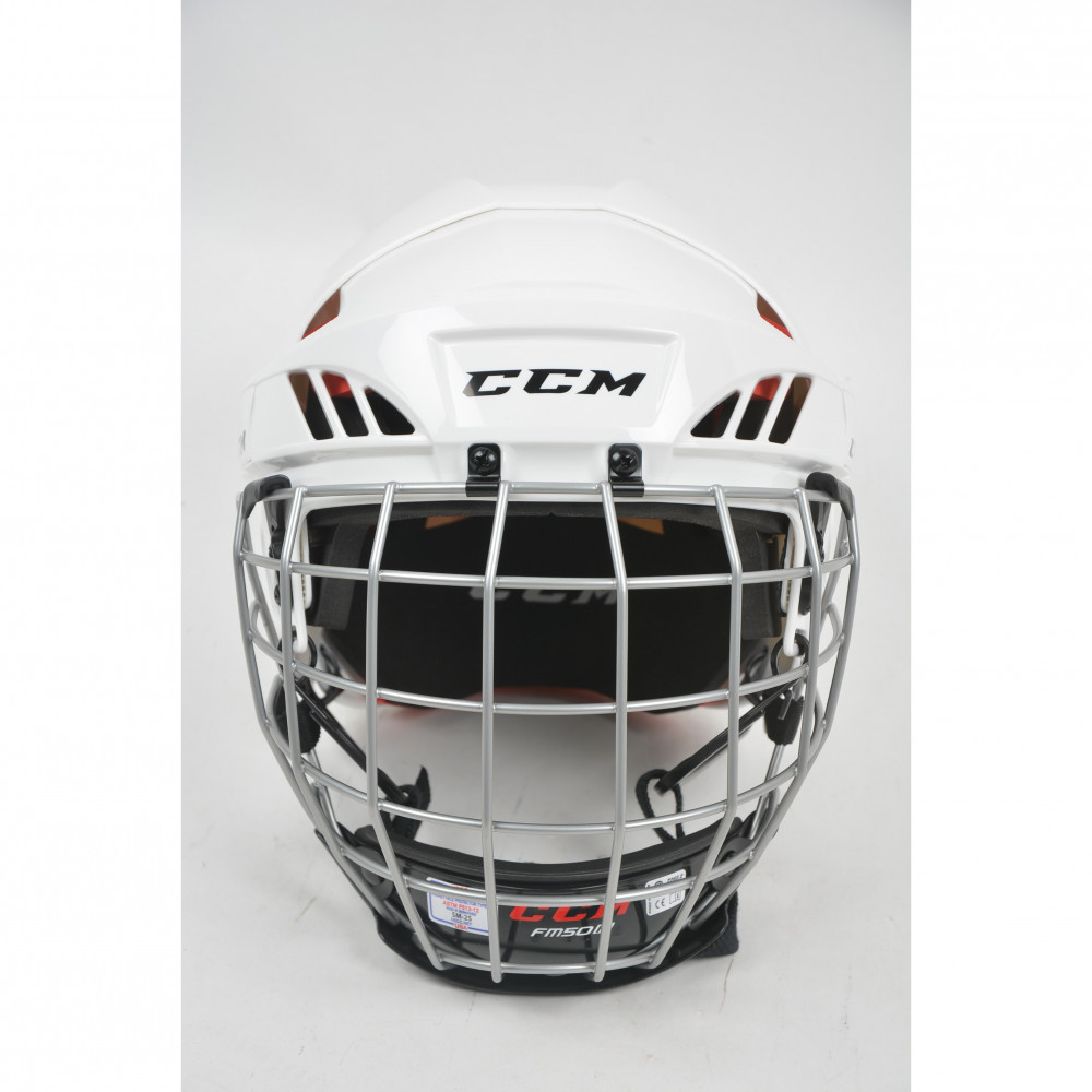 CCM HT50 helmet+cage, white