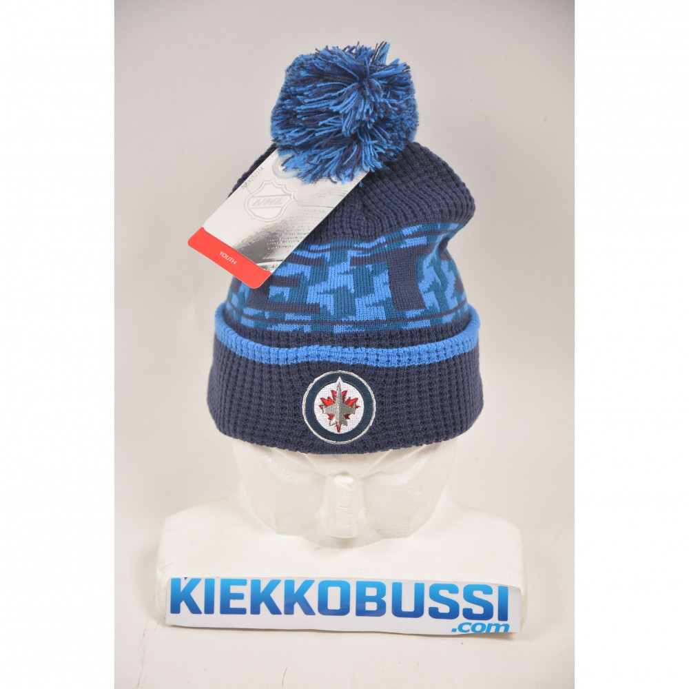 Winnipeg Jets cuff pom dark beanie