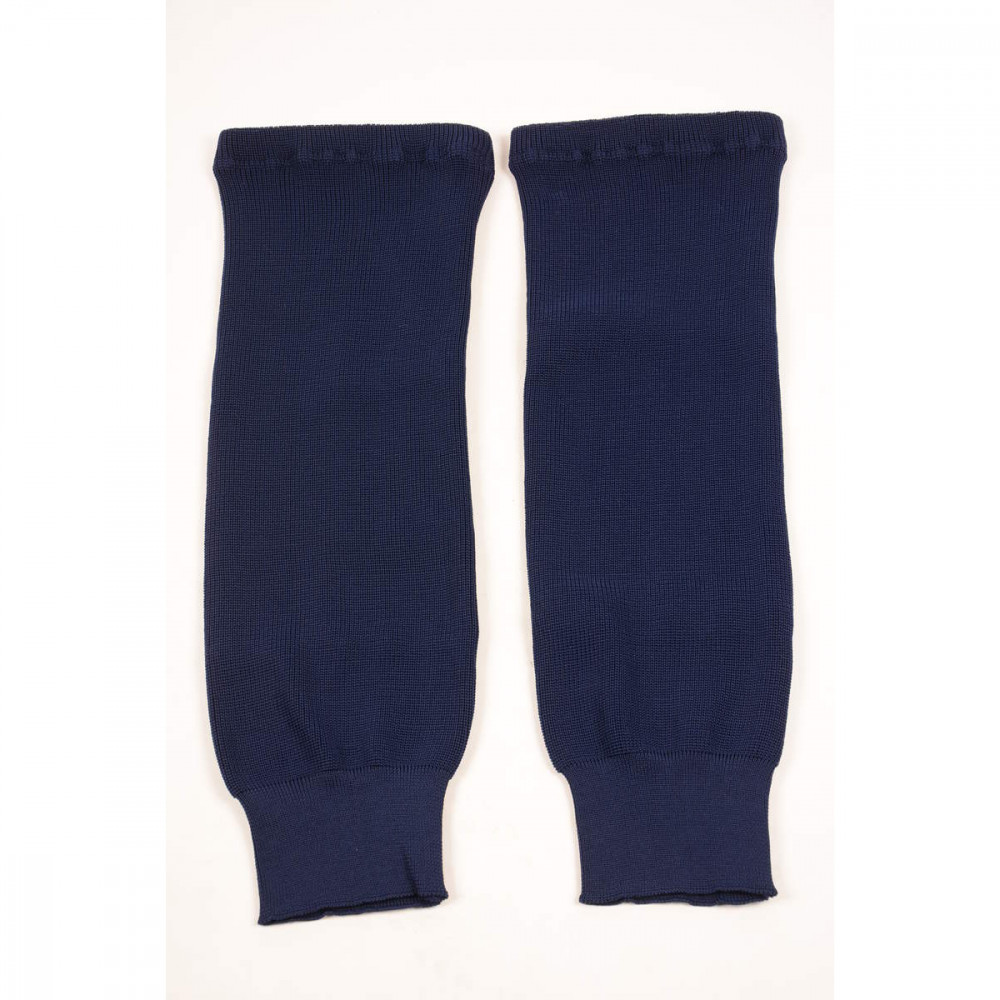 Knitted hockey sock, dark blue (pair) Junior