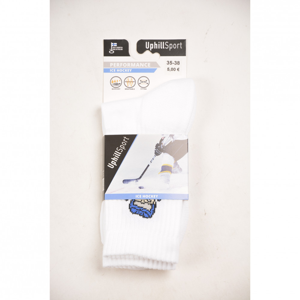 Uphill Kiekkobussi socks, white 35-38