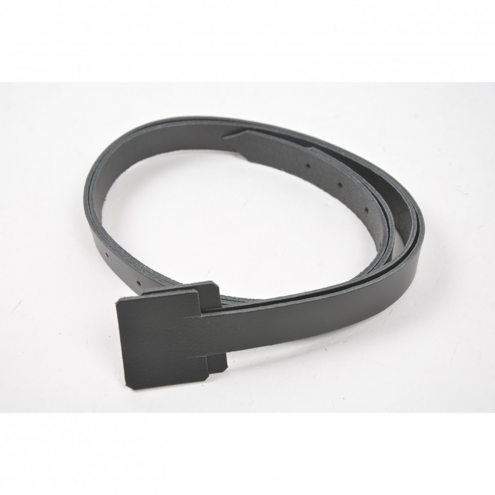 Black leather strap (pair)