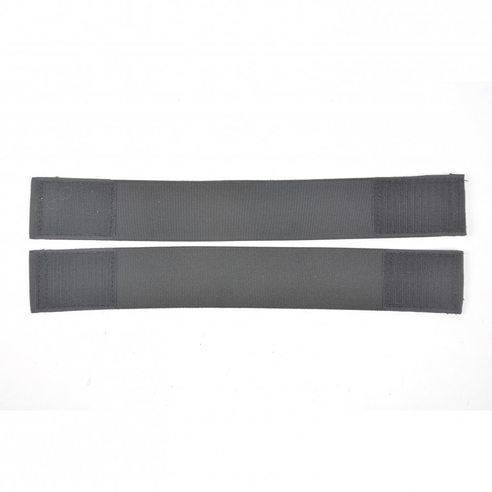 Elastic straps with velcrol, black (pair)