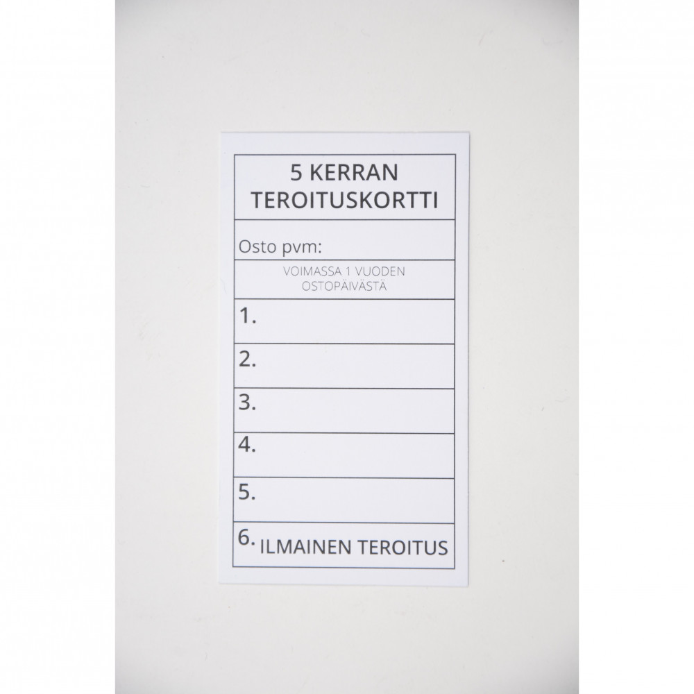 5 Kerran Teroituskortti