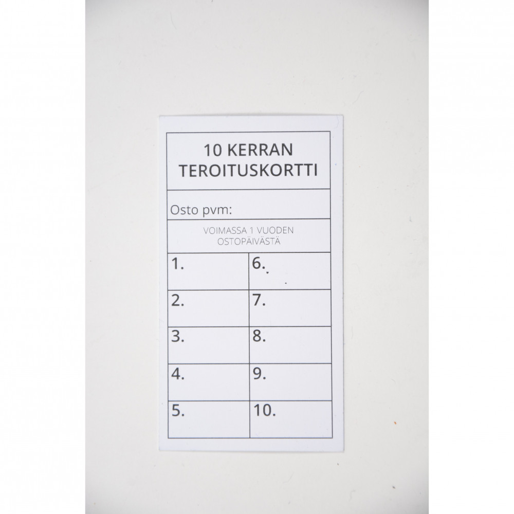 10 Kerran Teroituskortti