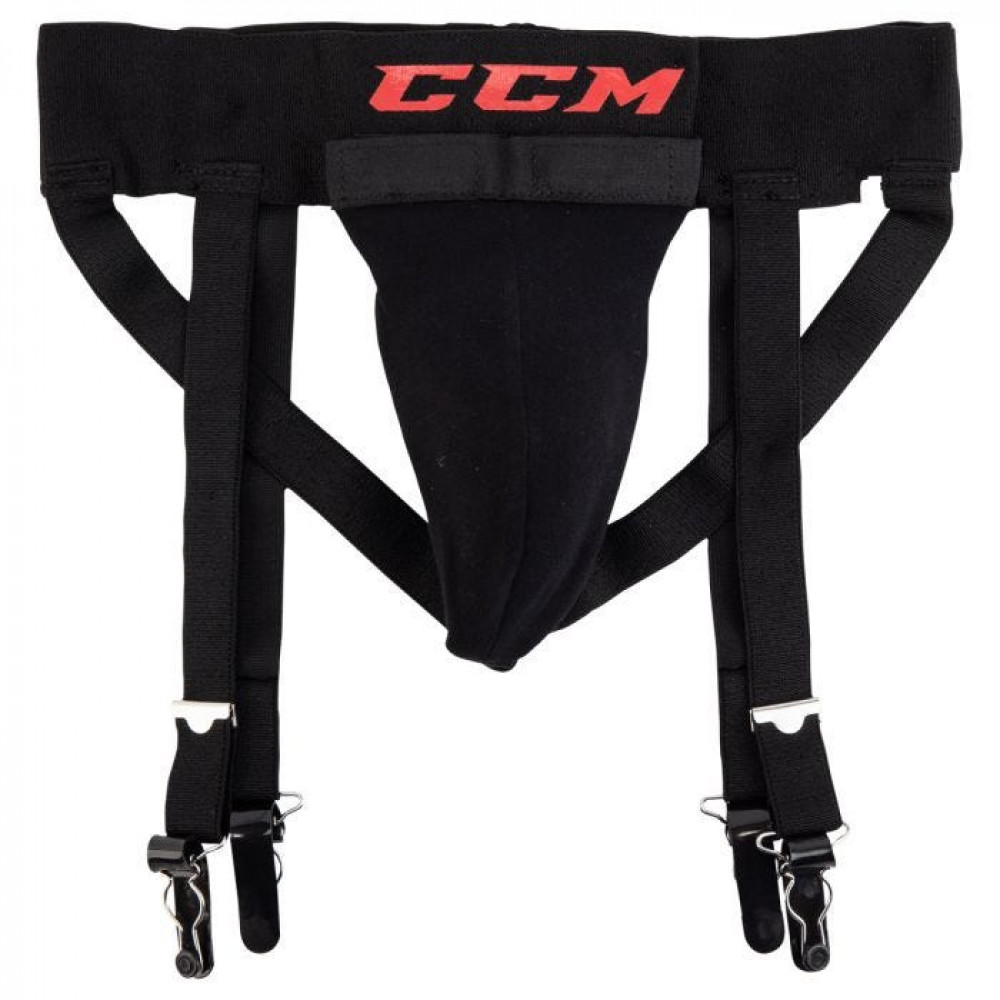 CCM 3-in-1 Jock Combo alasuojat sukkanauhoilla