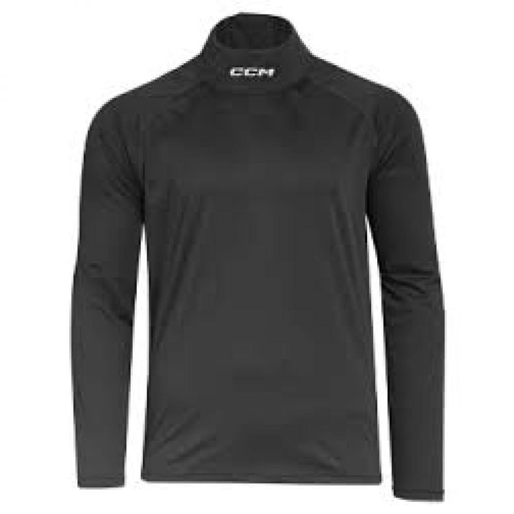 CCM NECK GUARD LS TOP, BLACK