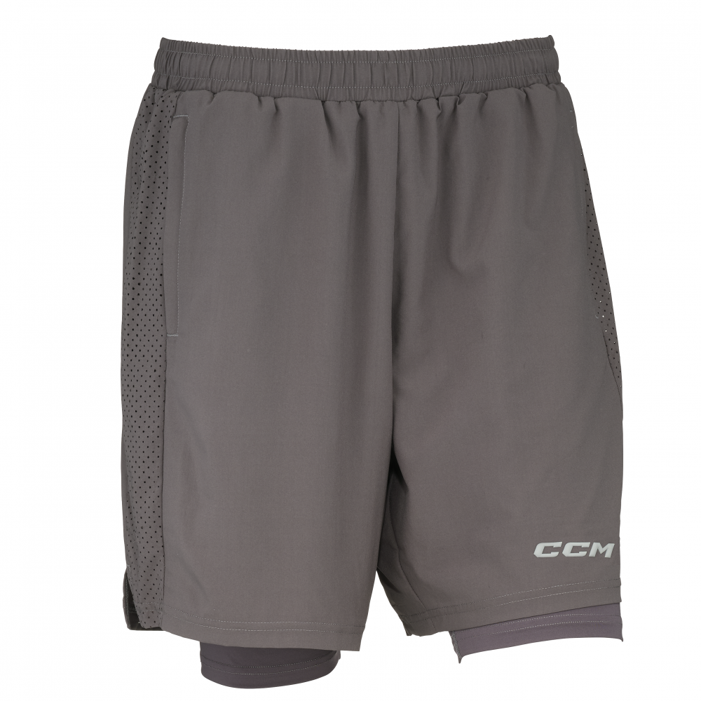 CCM Treenishortsit 2 in 1 Charcoal SR-L