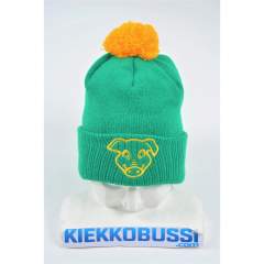 Lihajaloste Pig beanie, green 