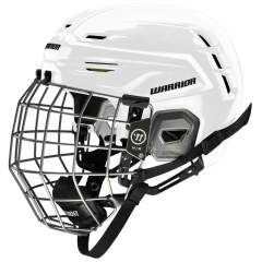Warrior Alpha ONE PRO valkoinen kypärä ja ristikko L