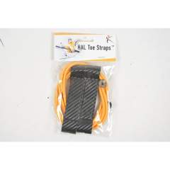 HAL leg pad toe straps, black/yellow